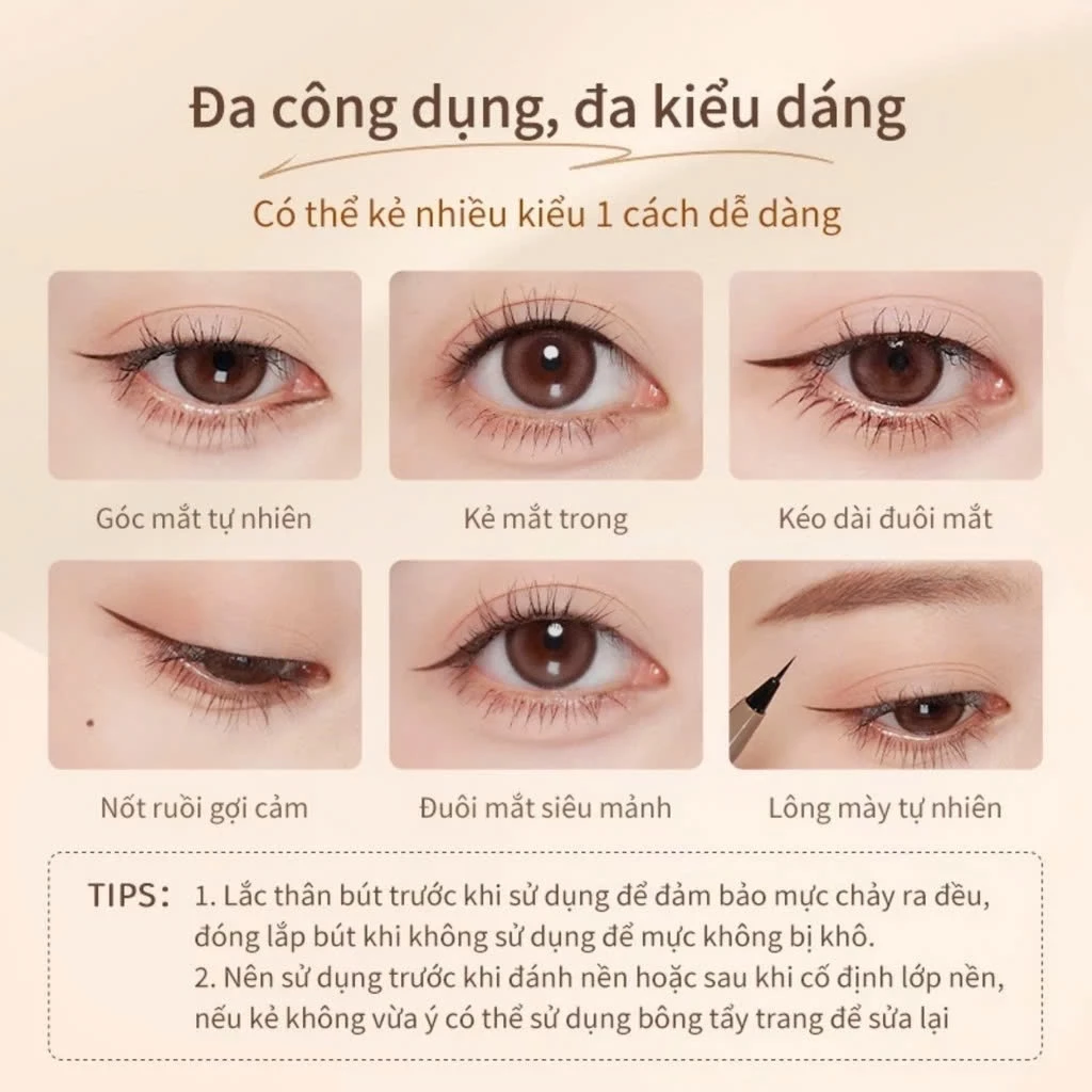 Test khả năng kh&aacute;ng nước của B&uacute;t kẻ mắt Judydoll Slim Liquid Eyeliner