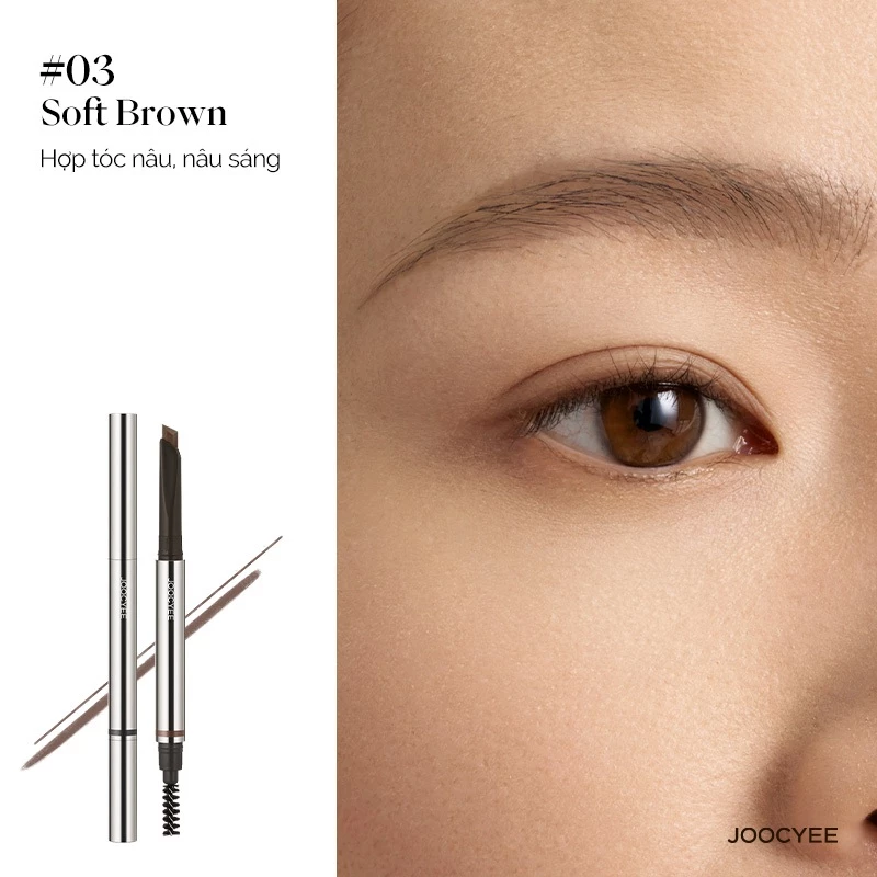 Chì Kẻ Mày Joocyee Bút Lục Giác Đa Năng Chống Nước (Màu 02, 03) - Lâu Trôi, Dễ Vẽ